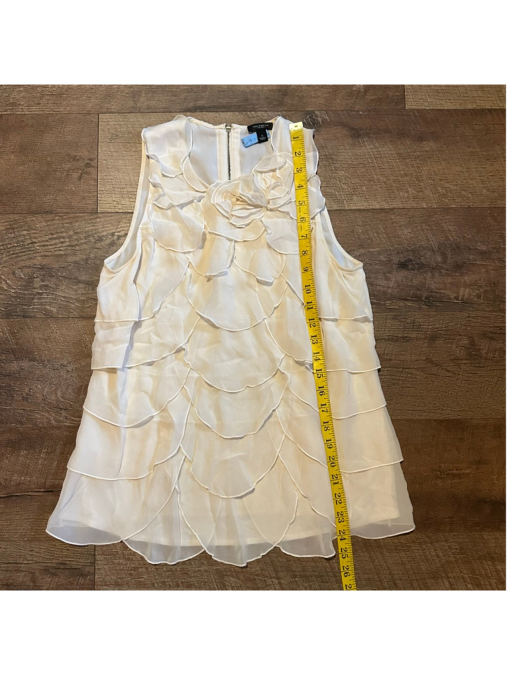 Women's Ann Taylor Sleeveless Top Size S Ivory Summer - Picture 5 of 7